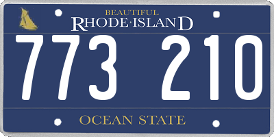 RI license plate 773210