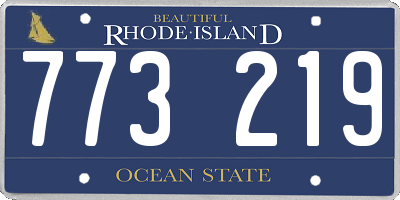 RI license plate 773219