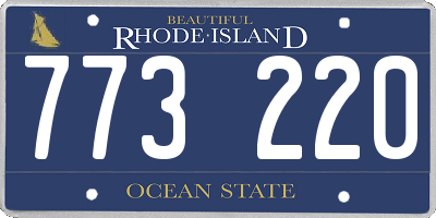 RI license plate 773220