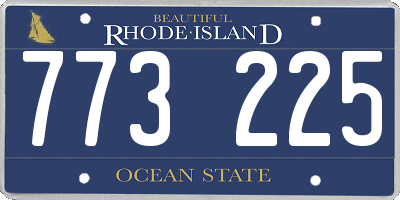 RI license plate 773225