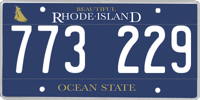 RI license plate 773229