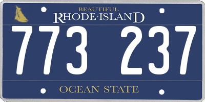 RI license plate 773237