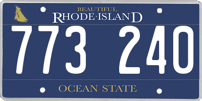 RI license plate 773240