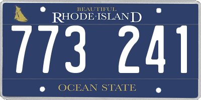 RI license plate 773241