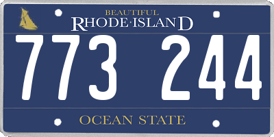 RI license plate 773244