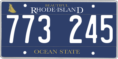 RI license plate 773245