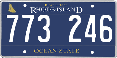 RI license plate 773246