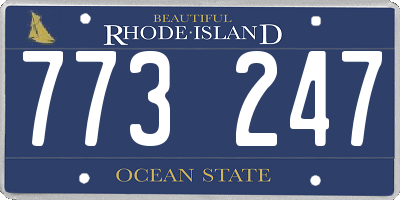 RI license plate 773247