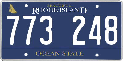 RI license plate 773248