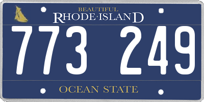 RI license plate 773249