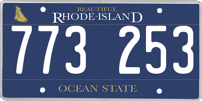 RI license plate 773253