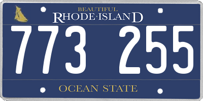 RI license plate 773255