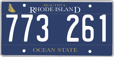 RI license plate 773261