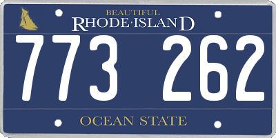RI license plate 773262