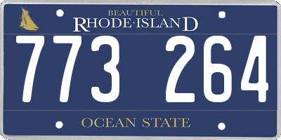 RI license plate 773264