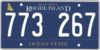 RI license plate 773267