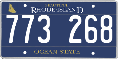 RI license plate 773268