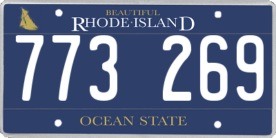RI license plate 773269