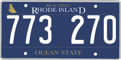 RI license plate 773270