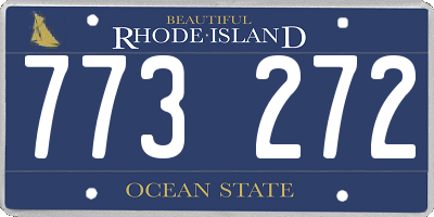 RI license plate 773272
