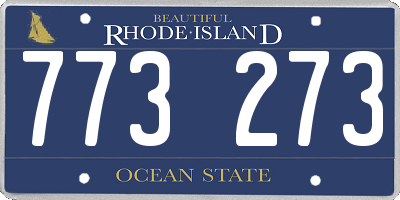 RI license plate 773273