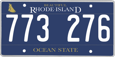 RI license plate 773276