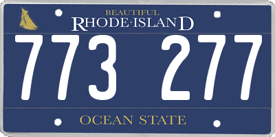 RI license plate 773277