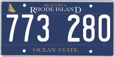 RI license plate 773280