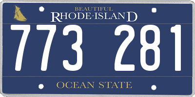 RI license plate 773281