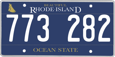 RI license plate 773282