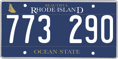 RI license plate 773290