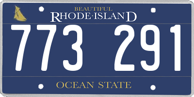 RI license plate 773291