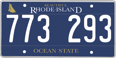 RI license plate 773293