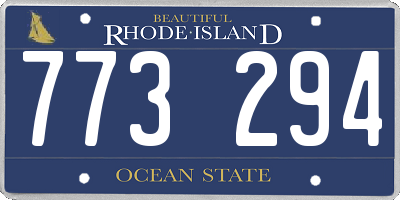 RI license plate 773294
