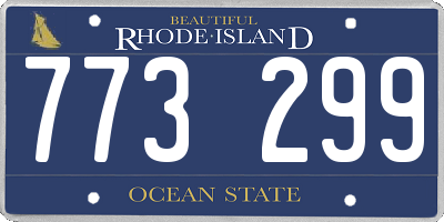 RI license plate 773299