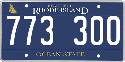 RI license plate 773300