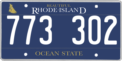 RI license plate 773302