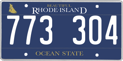RI license plate 773304