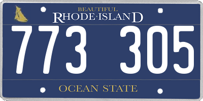 RI license plate 773305