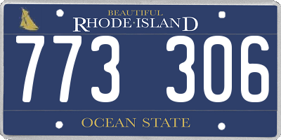 RI license plate 773306