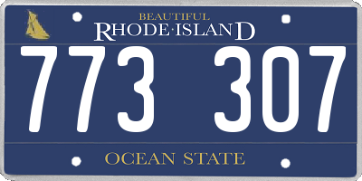 RI license plate 773307