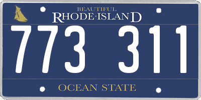 RI license plate 773311