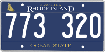 RI license plate 773320