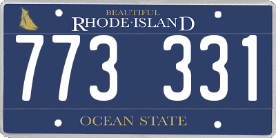 RI license plate 773331