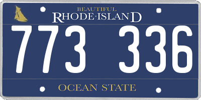 RI license plate 773336