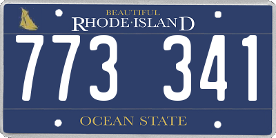RI license plate 773341