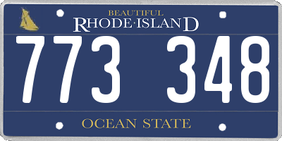 RI license plate 773348