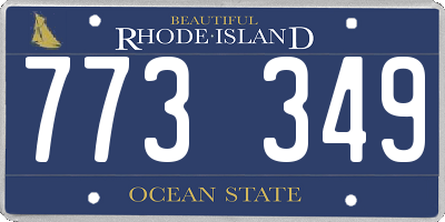 RI license plate 773349