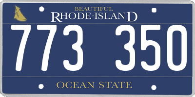 RI license plate 773350