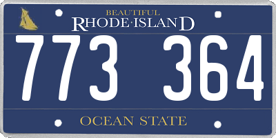RI license plate 773364